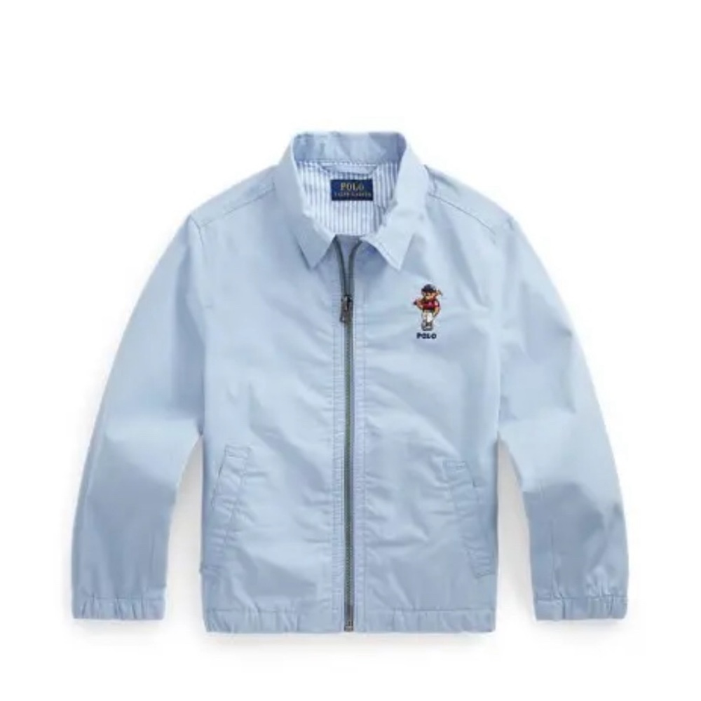 Toddler size 2T Bayport Polo Bear Chino Jacket, light blue